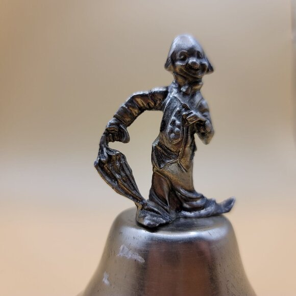 Vintage Silver Clown Table Hand Bell SM2002 - Picture 2 of 4